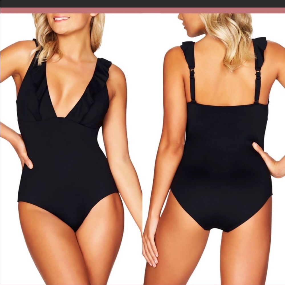 NEW 6 US Sea Level Frill Ruffle One-Piece Swimsuit